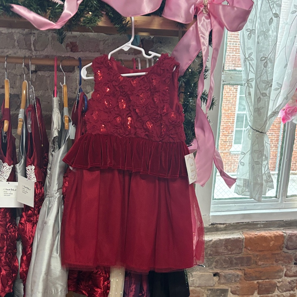 Elegant Red Kids Costume Dress